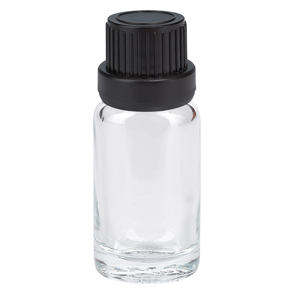 10ml Flasche 11mm Schraubverschluss schwarz Originalitätsverschluss ClearLine UT18/10