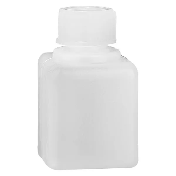 Flacon à produits chimiques 20 ml à col étroit, PEHD couleur naturelle, avec bouchon GL 18