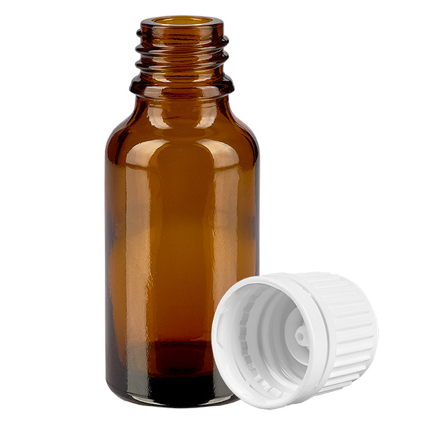 20ml Flasche 11mm Schraubverschluss weiß Originalitätsverschluss BrownLine UT18/20