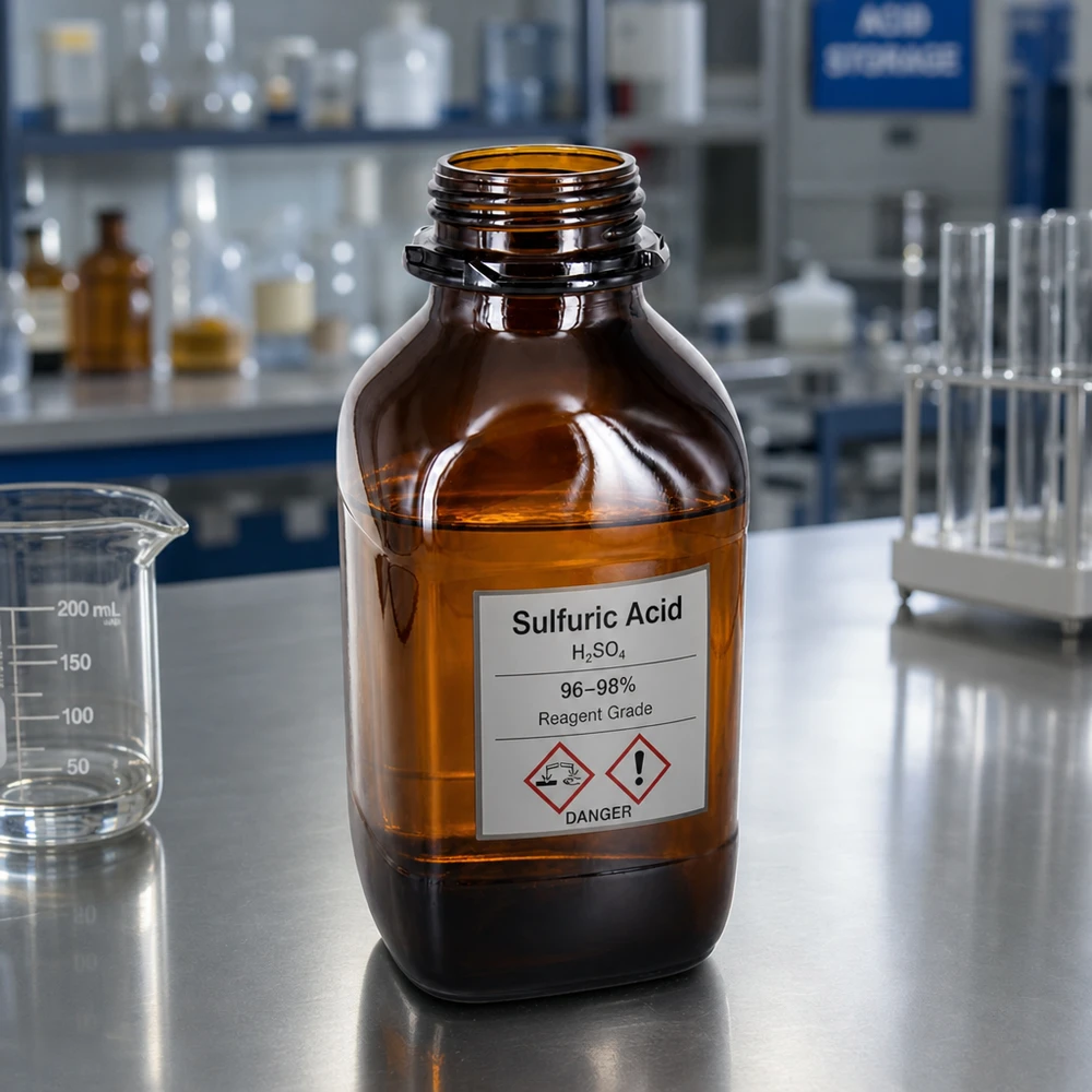 Bottiglia in vetro ambrato da 1000 ml con apertura ampia: la soluzione ideale per conservare i tuoi prodotti in tutta sicurezza Bottiglia chimica professionale da 1000 ml con qualità di reagente per sostanze di elevata purezza