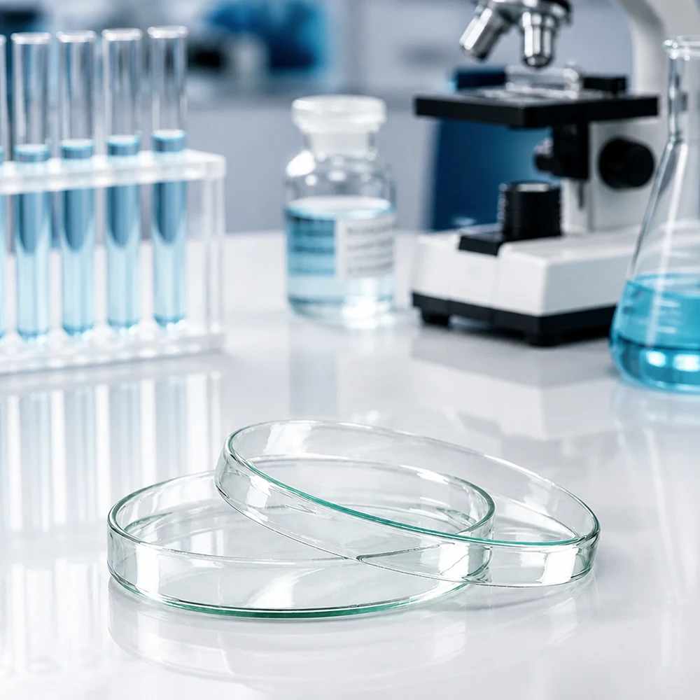 Sterile Glaspetrischalen 120mm Durchmesser 20mm Höhe für Zellkultur und Mikrobiologie