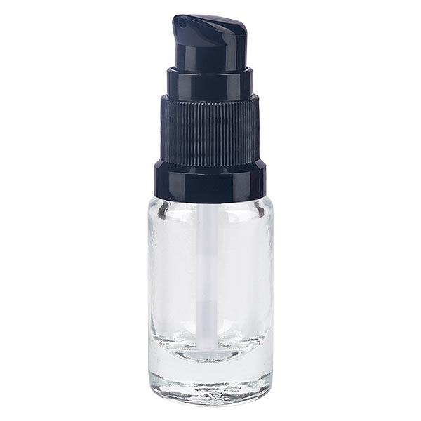 Apothekenflasche klar 5ml PumpVerschluss schwarz Standard