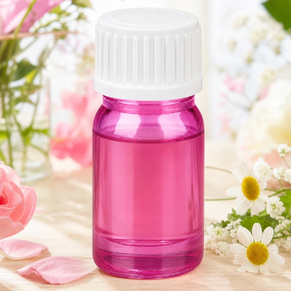 5ml Tropfflasche 0.9mm weiss Standard PurpleLine UT18/5 Handliche 5ml Tropfflasche in Purple Design mit weißem Schraubdeckel für DIY Kosmetik