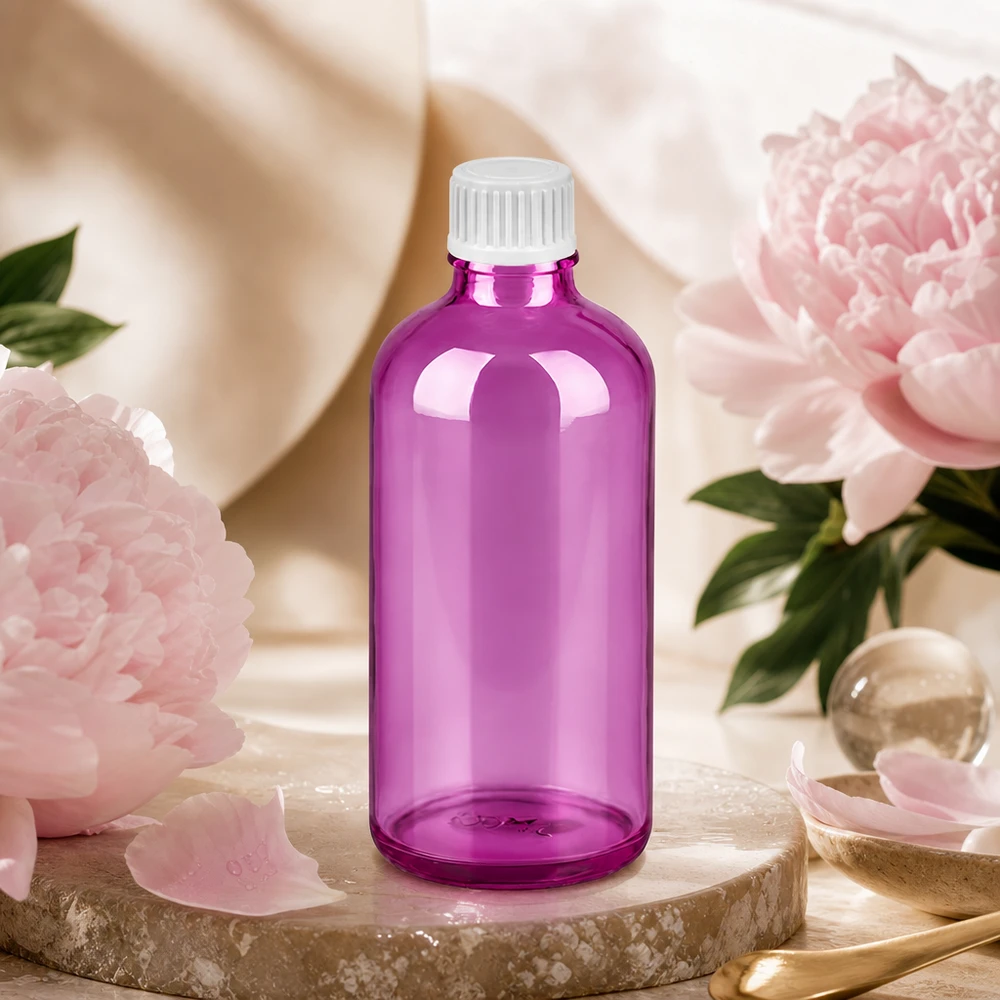 Flacone contagocce da 100 ml 0,9 mm bianco standard PurpleLine UT18/100 Pratico flacone da 100 ml con tappo contagocce da 0,9 mm per l'erogazione controllata di liquidi