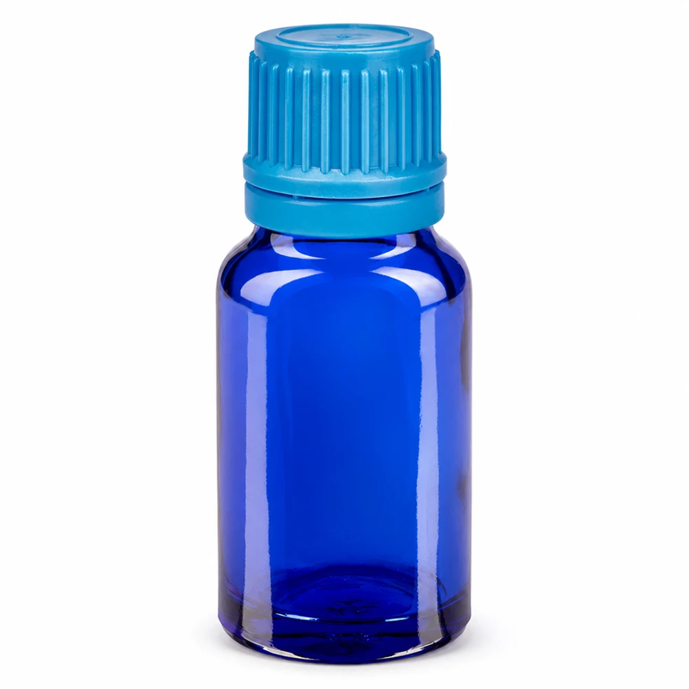 Flacon 10ml 11mm SV bleu OV BlueLine UT18/10 Flacon en verre bleu de 10 ml avec bouchon SV pour un dosage précis des liquides