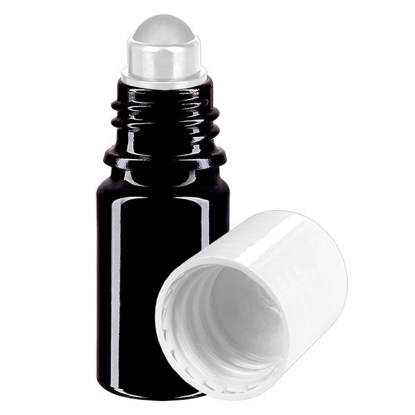 Flacone farmacia viola 5ml tappo roll-on bianco Flacone farmacia viola 5ml tappo roll-on bianco