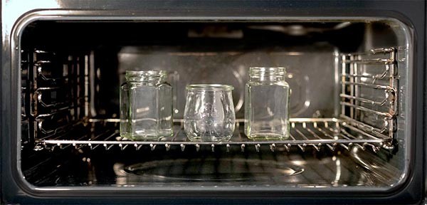 Sterilisering af glas i ovnen