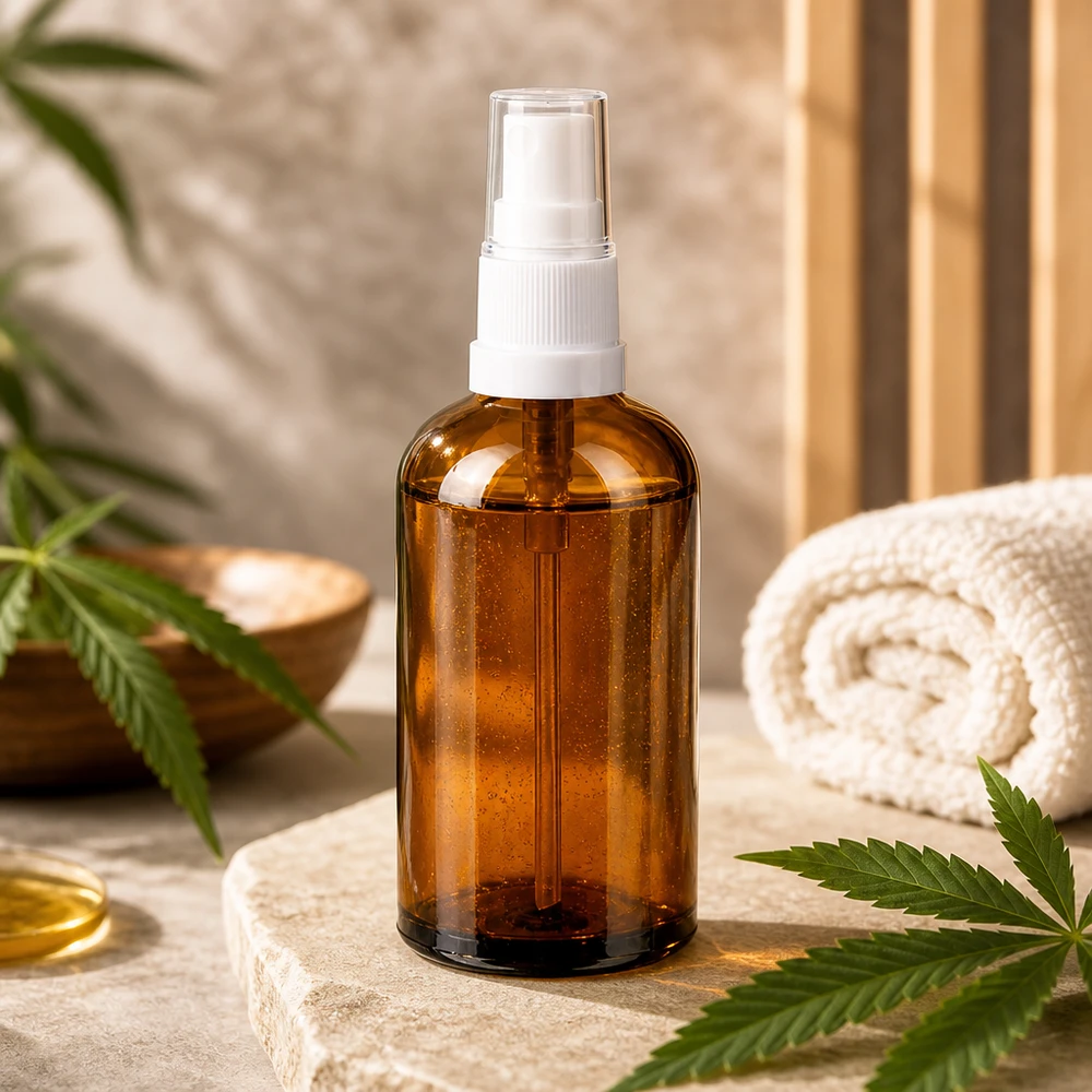 Flacone spray da 100 ml bianco/trasparente STD BrownLine UT18/100 Pratico flacone in vetro da 100 ml con nebulizzatore, ideale per il tonico del viso e le ricette cosmetiche fai da te