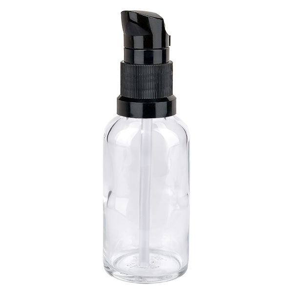 Flacone a pompa da 30 ml nero STD ClearLine UT18/30 Flacone a pompa da 30 ml nero STD ClearLine UT18/30