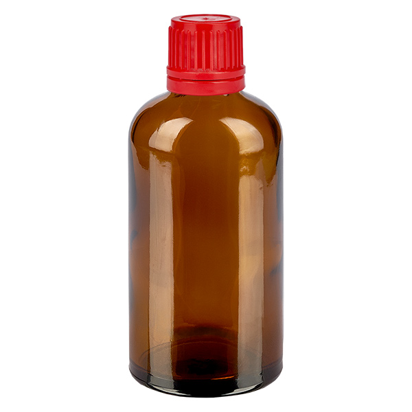 100ml Flasche 11mm Schraubverschluss rot Originalitätsverschluss BrownLine UT18/100