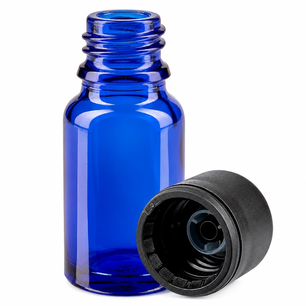 10ml Flasche 6mm Schraubverschluss schwarz Standard BlueLine UT18/10 10ml Flasche 6mm Schraubverschluss schwarz Standard BlueLine UT18/10