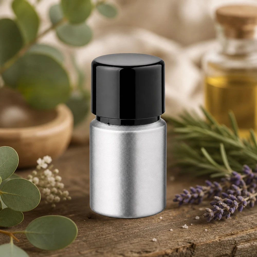 10ml gebeizte Aluflasche mit Schraubkappe Runde 10ml Aluflasche mit Schraubkappe - platzsparendes Design für DIY Kosmetik und Seren