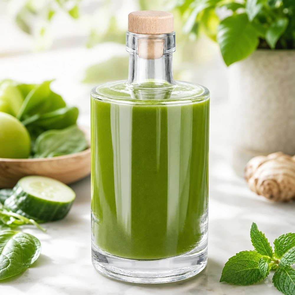 Bottiglia in vetro da 350 ml Galileo con tappo in sughero con impugnatura in legno UNiTWIST®