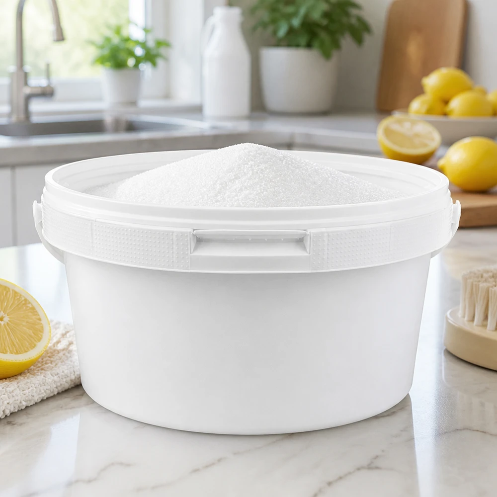 Eimer 3.5L aus weißem Kunststoff Polypropylen mit Deckel Weißer Vorratseimer 3,5L aus robustem Polypropylen mit luftdichtem Verschlussdeckel