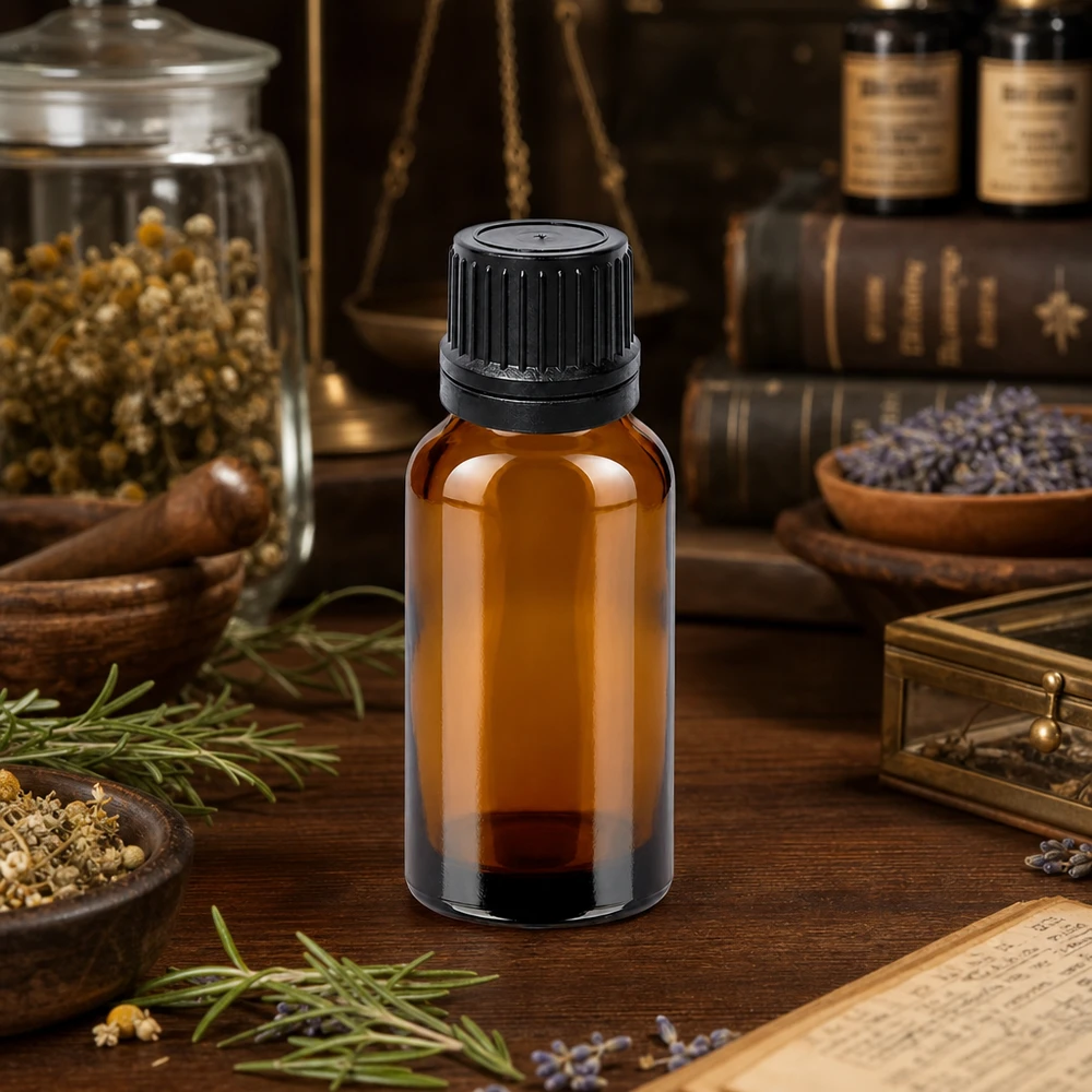 20ml Tropfflasche 1mm schwarz Originalitätsverschluss BrownLine UT18/20 Umweltfreundliche 20ml Glasflasche mit schwarzem Tropfverschluss für nachhaltige Kosmetikaufbewahrung