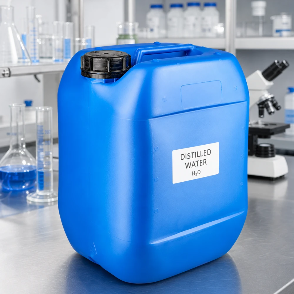 Kanister 10 Liter blau mit Schraubverschluss Originalitätsverschluss Lebensmittelechter blauer 10L Kunststoffkanister mit OV Schraubverschluss für Laboranwendungen