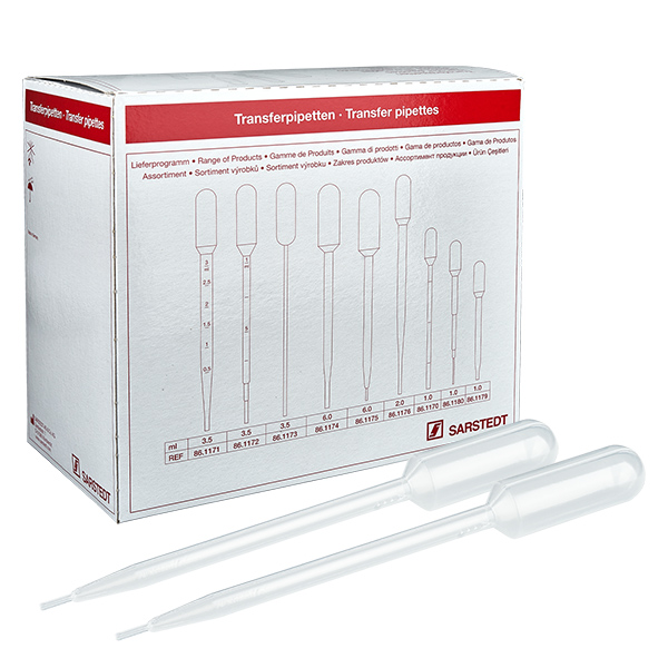 Pipetta di trasferimento, volume nominale: 6 ml, (LxL): 146 x 15 mm, mate Pipetta di trasferimento, volume nominale: 6 ml, (LxL): 146 x 15 mm, mate