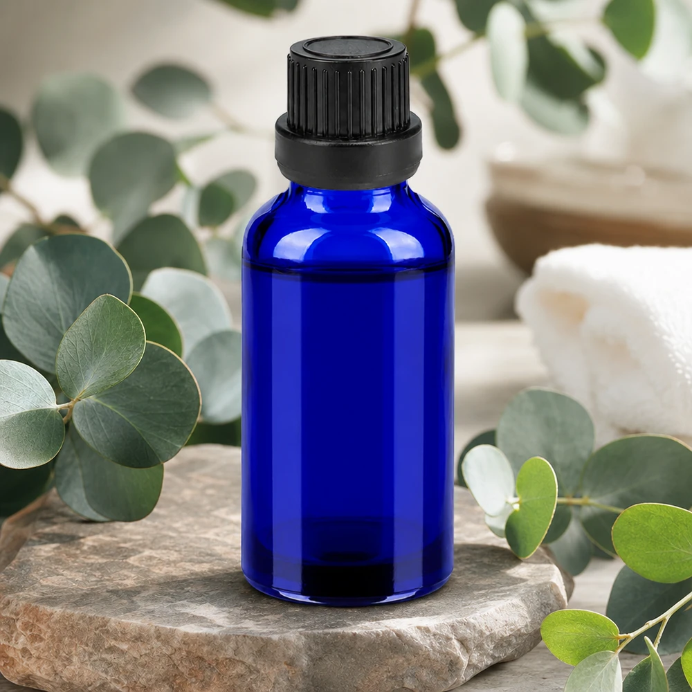 Bottiglia da 30ml 11mm SV nero OV BlueLine UT18/30 Flacone in vetro da 30 ml con protezione UV grazie al vetro blu per una qualità duratura del prodotto