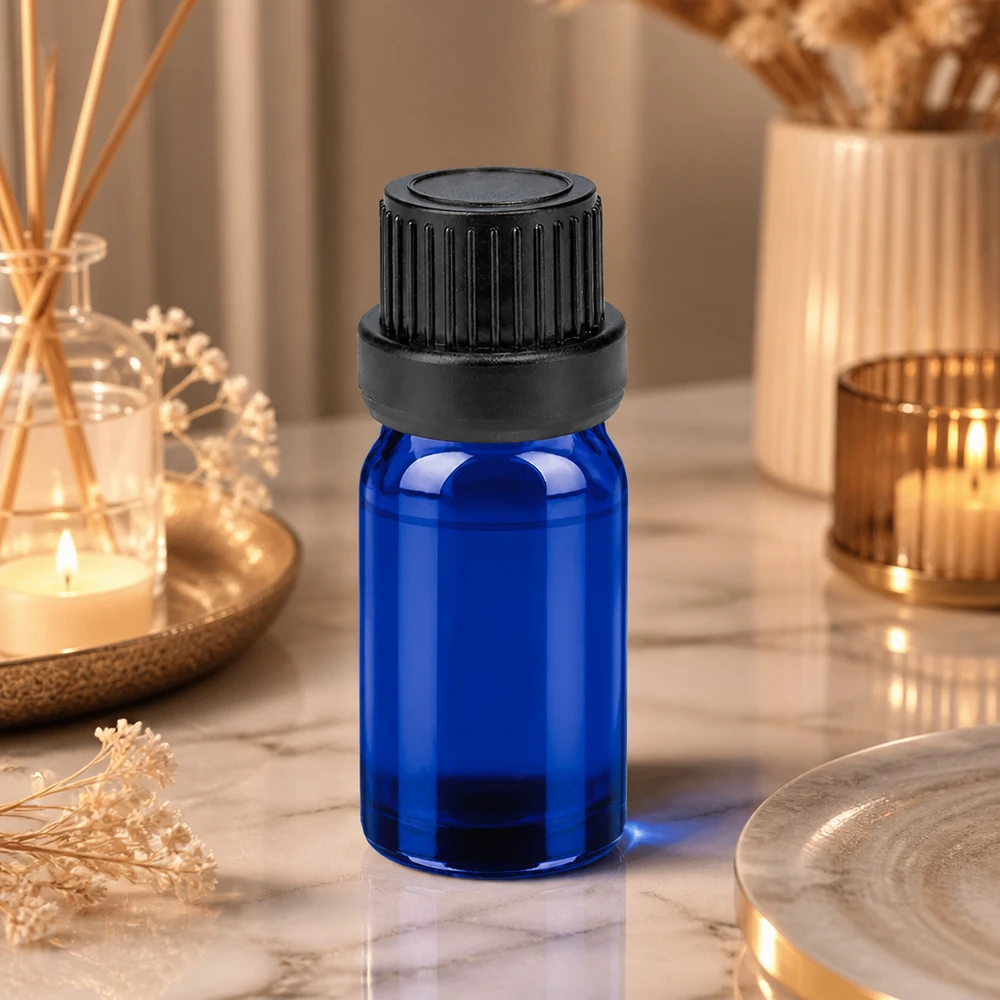 Robusto flacone in vetro BlueLine UT18/5 da 5 ml, realizzato in vetro borosilicato spesso per un uso quotidiano