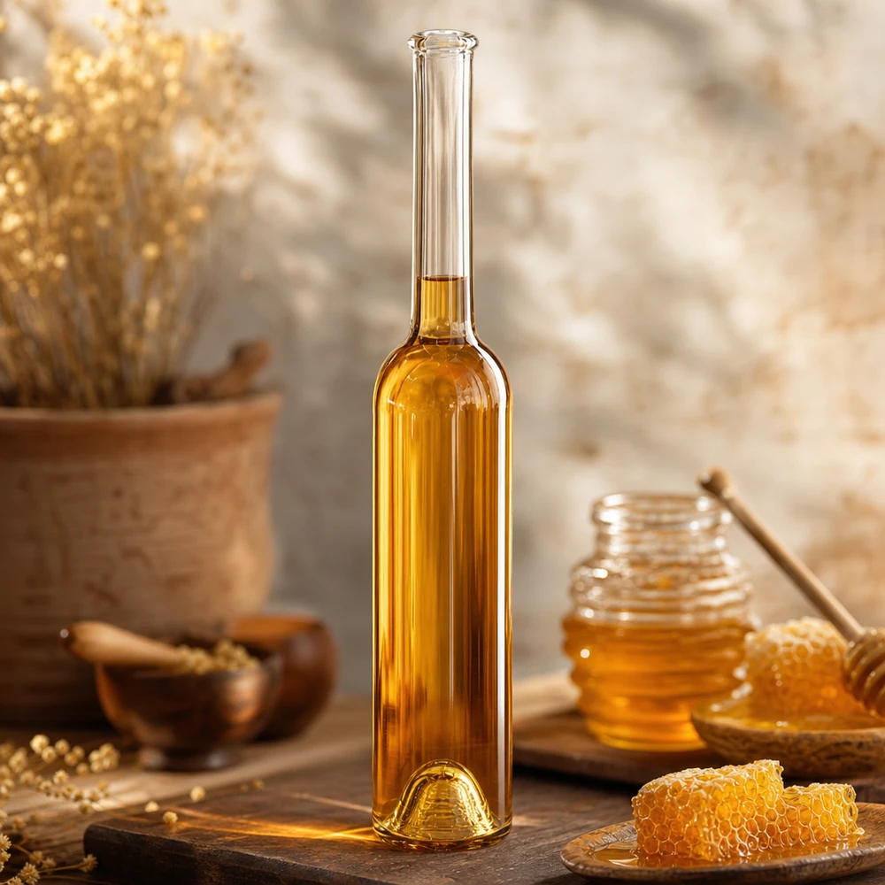 100ml Glasflasche Hugo mit Honig befüllt Anwendungsbeispiel Imkerei natürliche Füllungen UNiTWIST Produktbild 2