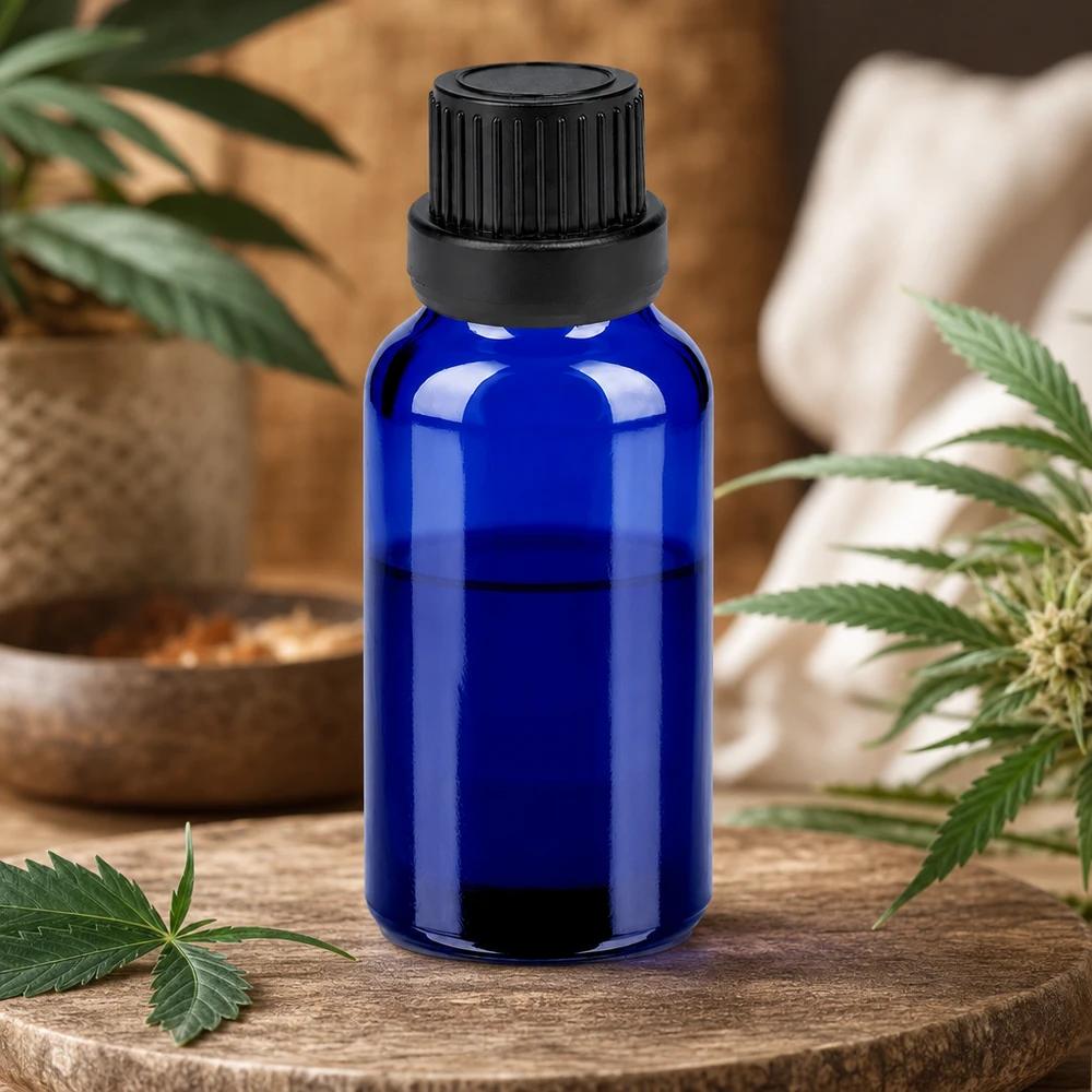 Bottiglia da 20ml 11mm SV nero OV BlueLine UT18/20 Flacone in vetro da 20 ml con tappo nero opaco per una presentazione elegante del prodotto