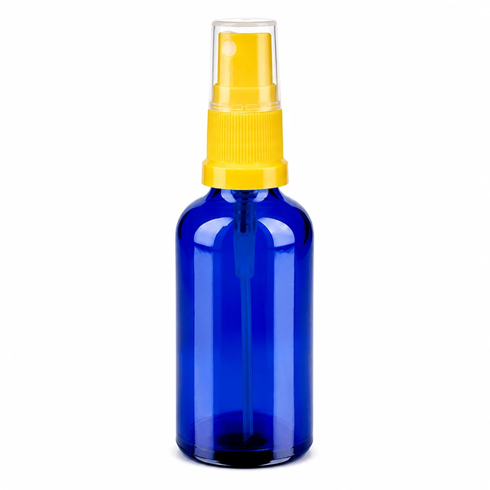 Vaporisateur 50ml jaune/tr. STD BlueLine UT18/50 Petit vaporisateur bleu 50ml avec embout jaune pour détergent