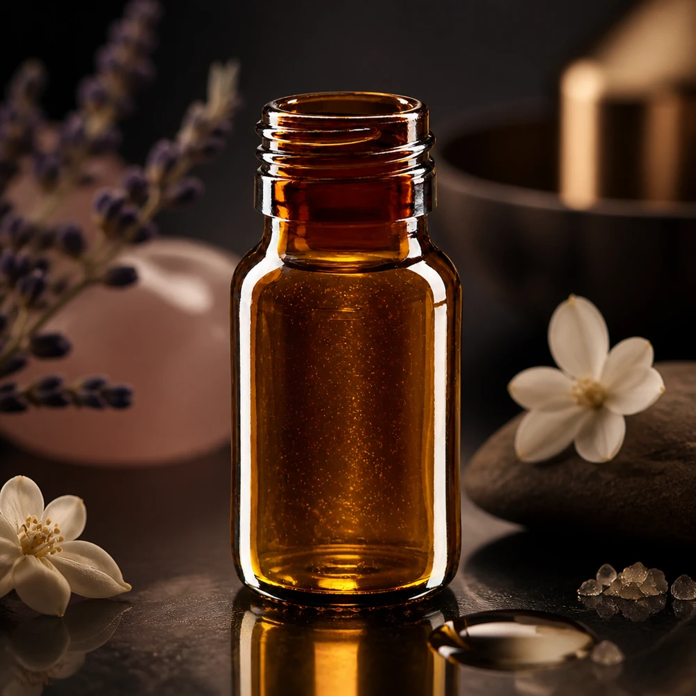 Flacone per medicinali da 30ml marrone, senza tappo PP28 ApoGlas Flacone compatto in vetro marrone da 30 ml con attacco PP28 per aromaterapia e oli essenziali