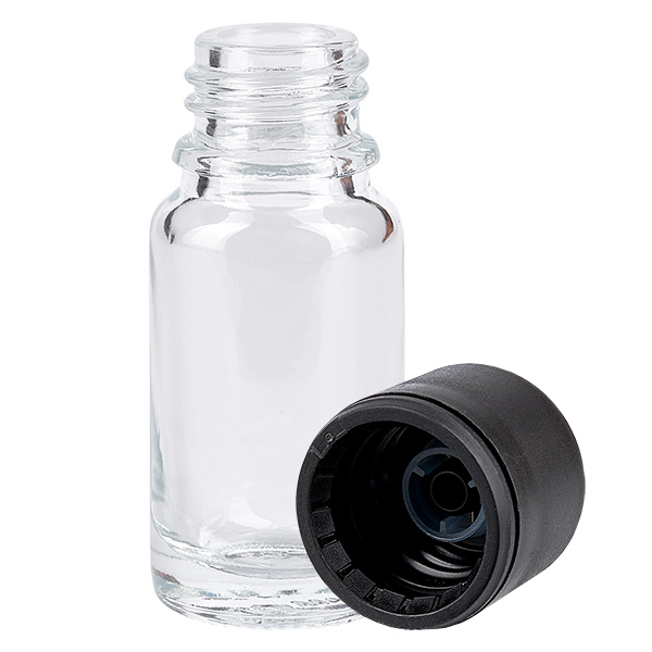 10ml Flasche 6mm Schraubverschluss schwarz Standard ClearLine UT18/10