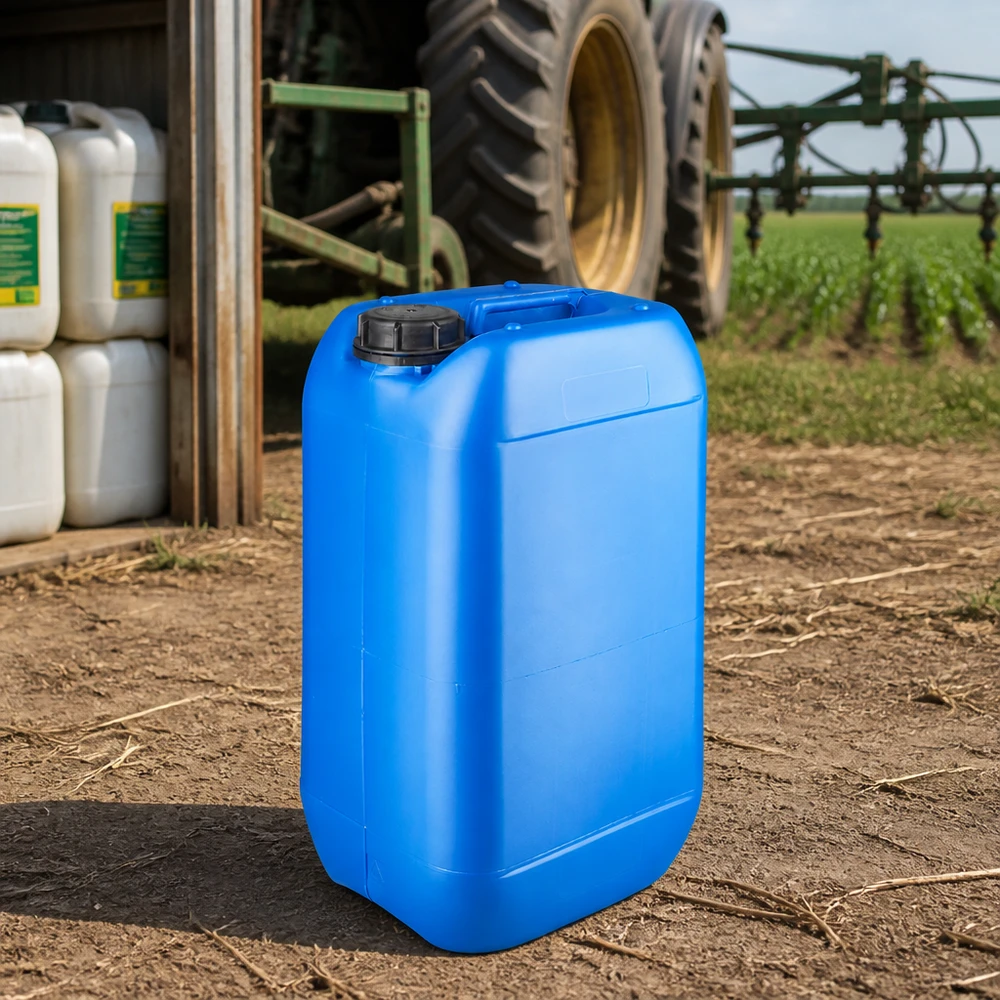 Kanister 15 Liter blau mit Schraubverschluss Originalitätsverschluss Dichter Flüssigkeitsbehälter 15 Liter blau mit Griffmulde und schwarzem Schraubdeckel