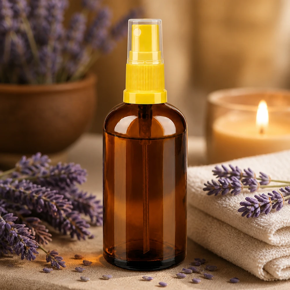 Robusto flacone spray BrownLine da 100 ml con design ergonomico per la produzione di cosmetici professionali