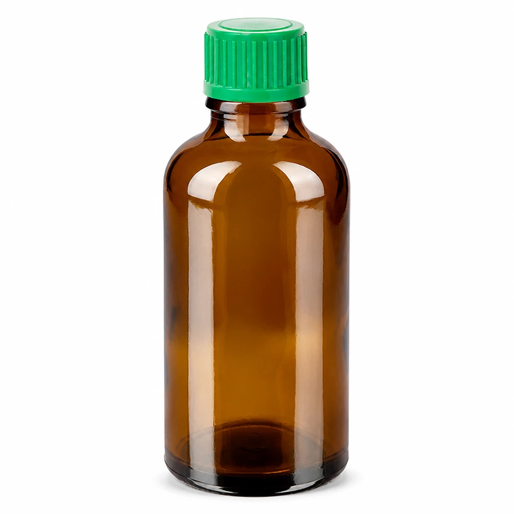 Flacone contagocce preciso 50ml marrone verde apertura 0,8 mm per medicina e cosmetici