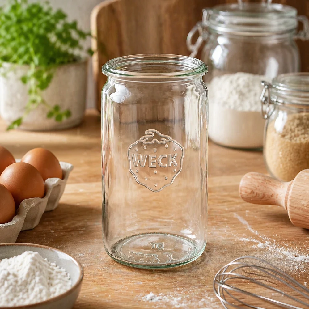 Barattolo di vetro cilindrico WECK RR60 da 340 ml Barattolo di vetro cilindrico WECK RR60 da 340 ml