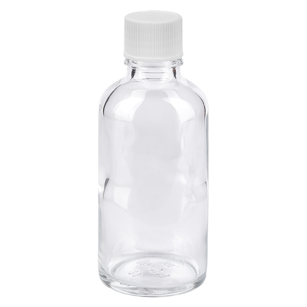 50ml Flasche 11mm Schraubverschluss weiß Standard ClearLine UT18/50
