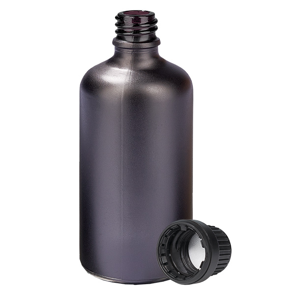 100ml Flasche 11mm Schraubverschluss schwarz Originalitätsverschluss BlackLine UT18/100