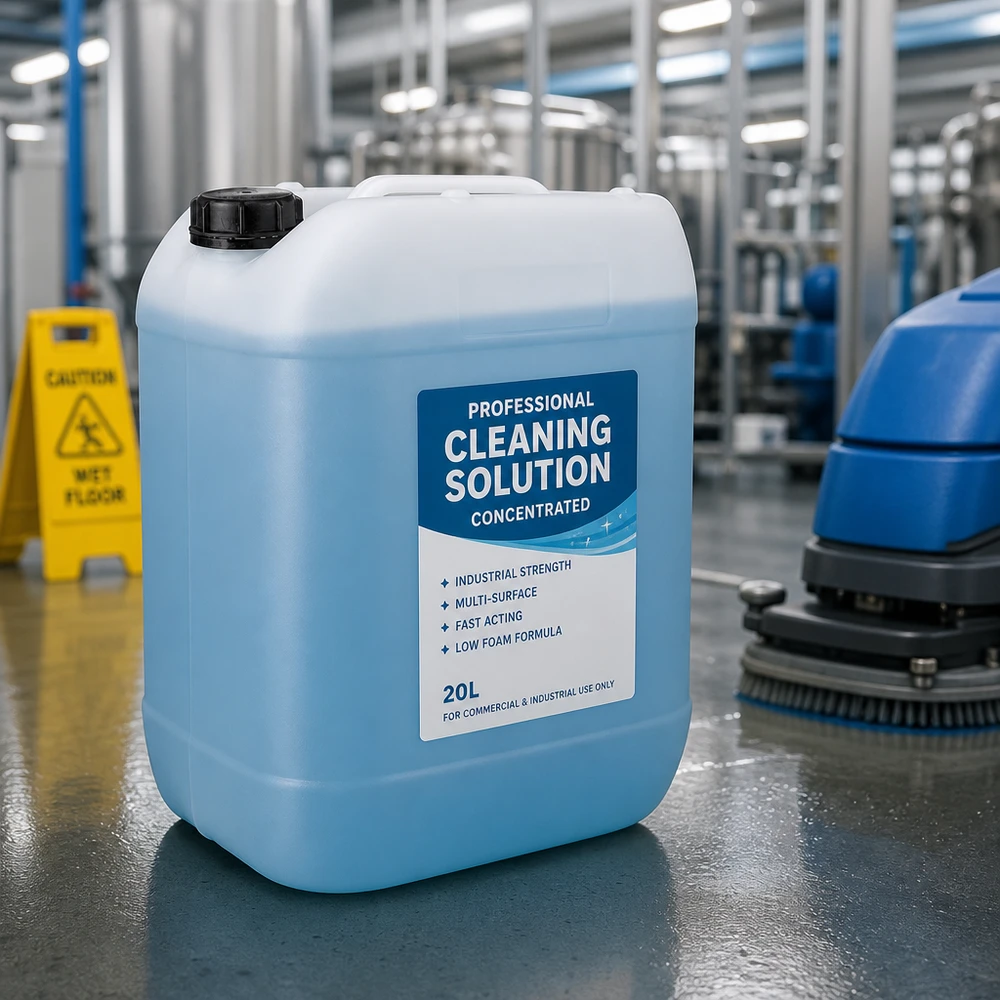 Jerrican de 20 litres avec bouchon à vis Bidon industriel bleu de 20 litres avec bouchon à vis, destiné aux produits de nettoyage professionnels