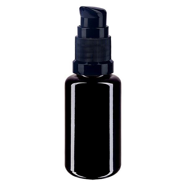 Flacone farmacia viol. 20ml tappo pompa nero St. Flacone farmacia viol. 20ml tappo pompa nero St.