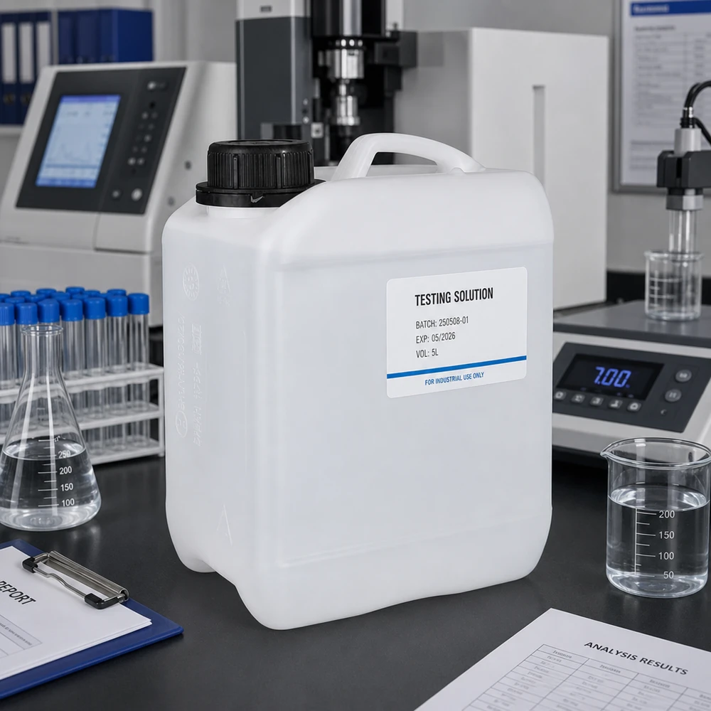 Kanister 2.5 Liter mit Schraubverschluss Originalitätsverschluss Dichter 2,5-Liter-Kanister mit Tragegriff und breitem Schraubverschluss für Laborflüssigkeiten