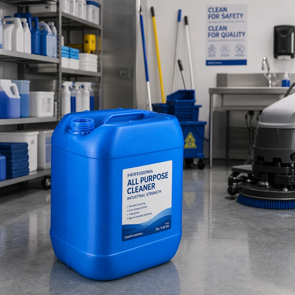 Kanister 20 Liter blau ohne Verschluss Kanister 20 Liter in Signalblau ohne Deckel mit ergonomischem Griffbügel für Reinigungsbranche