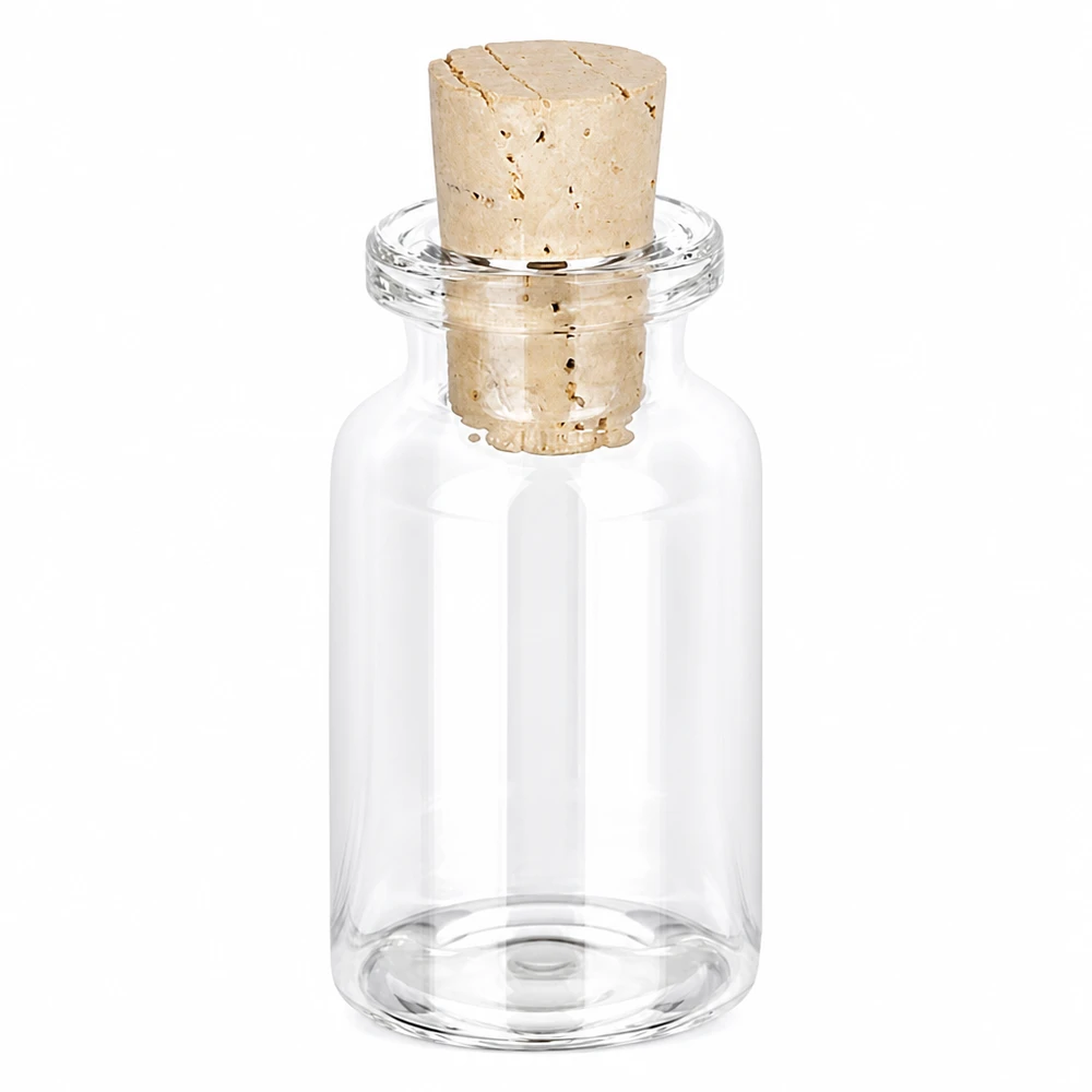 Flasche Klarglas 10ml mit Korken 11/14mm Kleine Glasflasche 10ml mit passendem Korkverschluss perfekt als Dekoflasche oder Geschenkidee