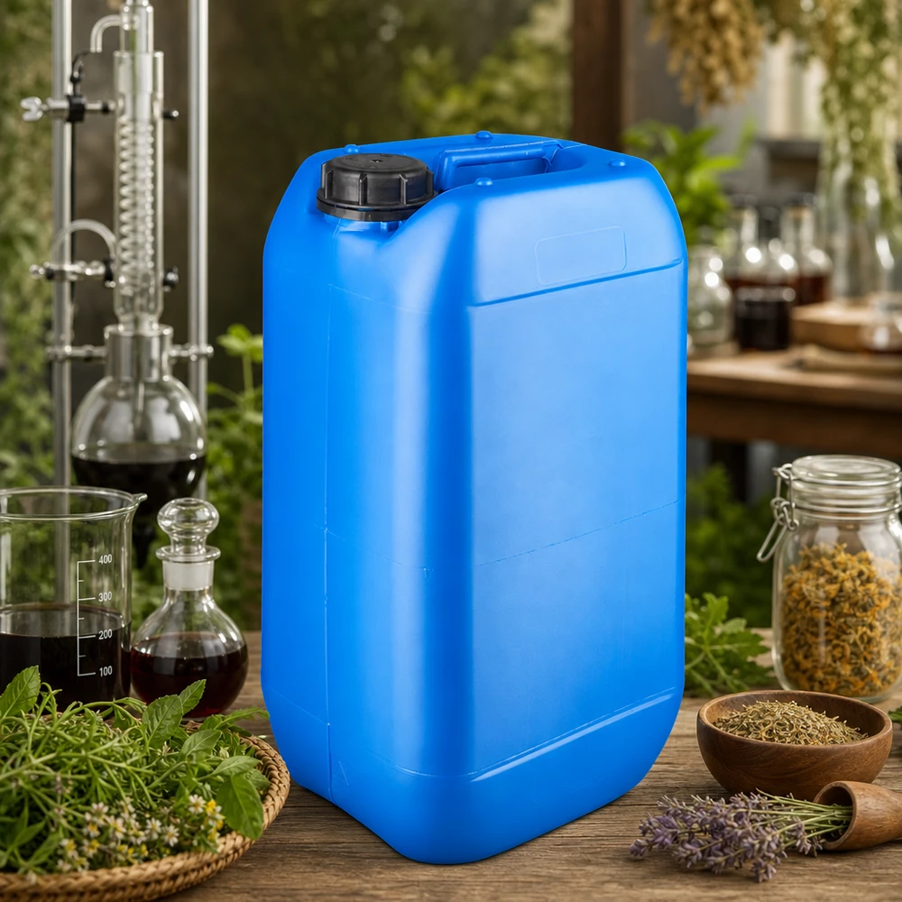 Kanister 15 Liter blau mit Schraubverschluss Originalitätsverschluss Blauer Vorratskanister 15 Liter mit OV-Verschluss ideal für Naturheilkunde und Kräutermedizin