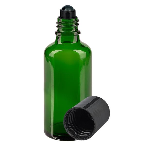 Flacone roll-on verde 50ml STD nero ApoGlas Flacone roll-on verde 50ml STD nero ApoGlas