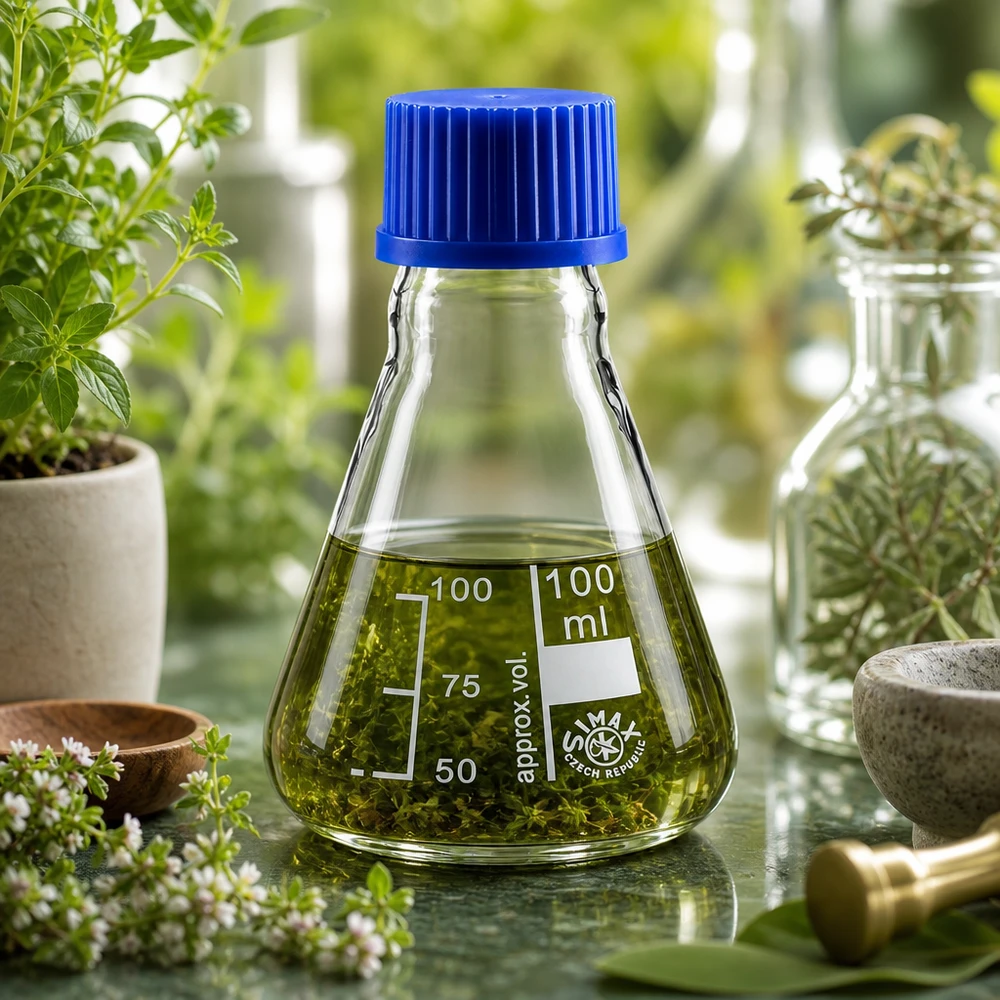 Beuta da 100 ml con robusta qualità del vetro e pratico tappo a vite per un uso continuo