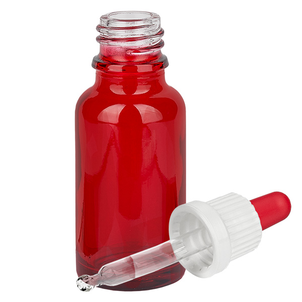 Flacone per pipette da 20 ml bianco/rosso OV RedLine UT18/20 Flacone per pipette da 20 ml bianco/rosso OV RedLine UT18/20