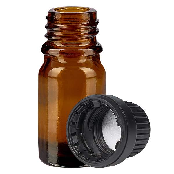 5ml Flasche 11mm Schraubverschluss schwarz OriginalitätsverschlussII BrownLine UT18/5