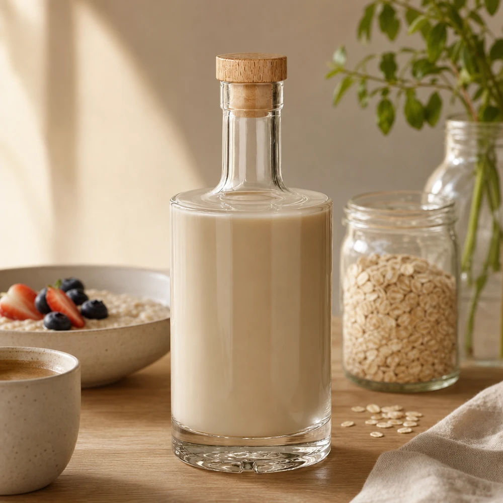 Bottiglia in vetro da 500 ml Nora con tappo in sughero con impugnatura in legno UNiTWIST® Bottiglia in vetro da 500 ml Nora con tappo in sughero con impugnatura in legno UNiTWIST®
