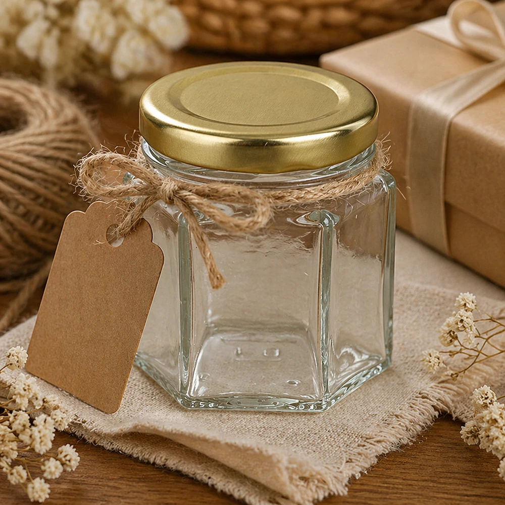 47ml Hexaglas mit BasicSeal Deckel gold UNiTWIST 47ml Hexaglas mit BasicSeal Deckel gold UNiTWIST