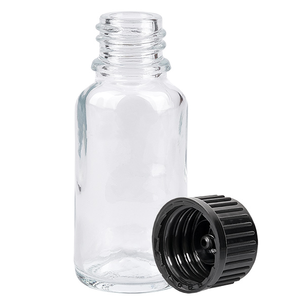 20ml Flasche 11mm Schraubverschluss schwarz Standard ClearLine UT18/20
