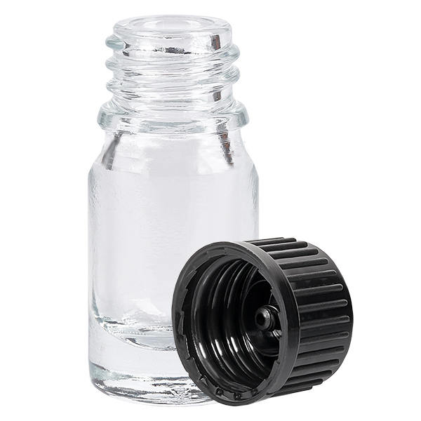 5ml Flasche 11mm Schraubverschluss schwarz Standard ClearLine UT18/5
