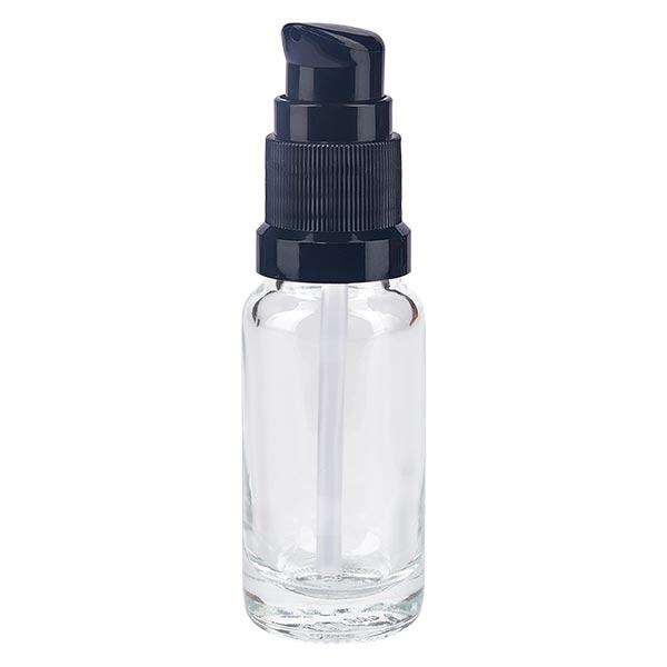 Flacone a pompa trasparente da 10ml STD nero ApoGlas Flacone a pompa trasparente da 10ml STD nero ApoGlas