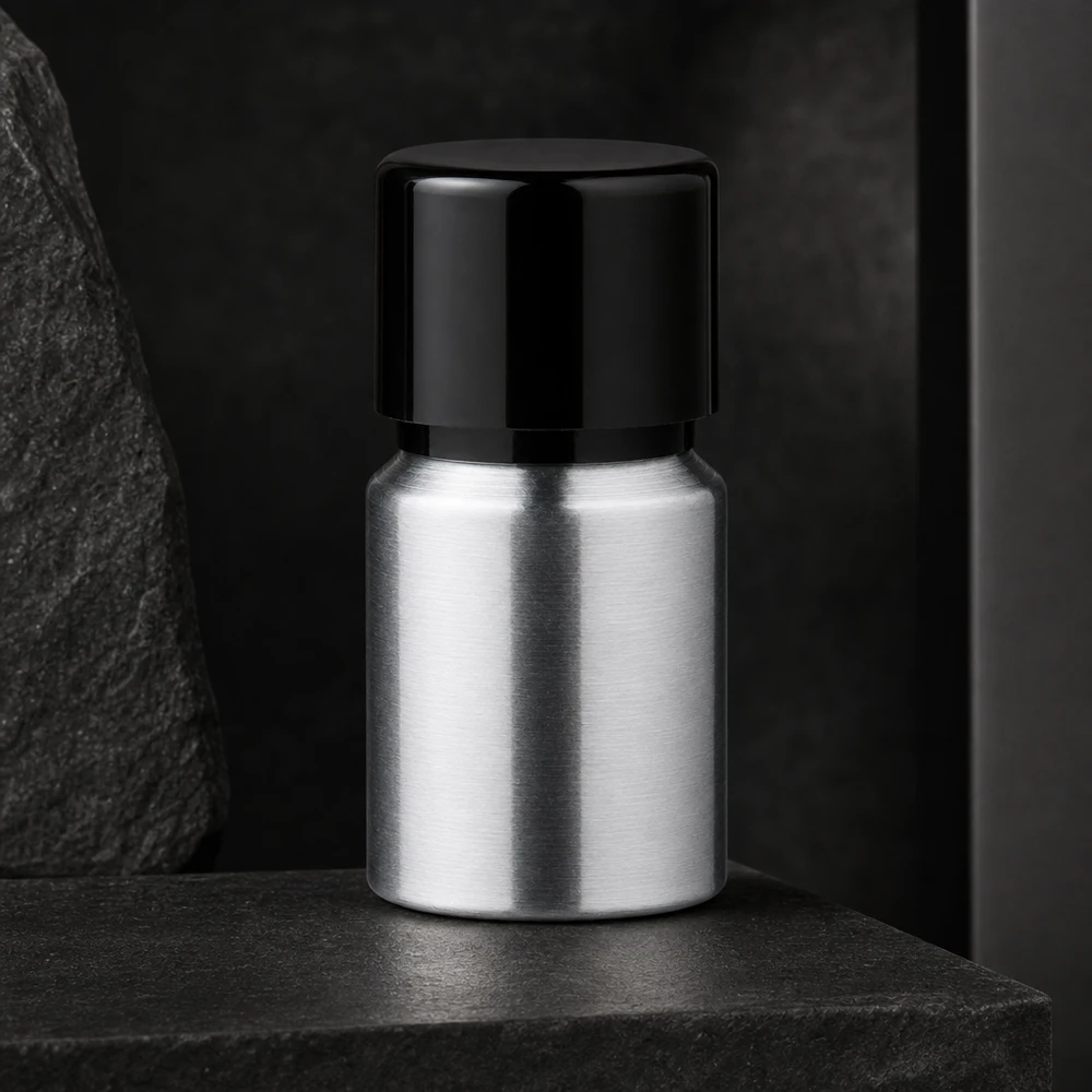 10ml geschliffene Aluflasche mit Schraubkappe Wiederverwendbare 10ml Aluminiumflasche mit nachhaltiger Materialwahl für umweltbewusste Nutzer